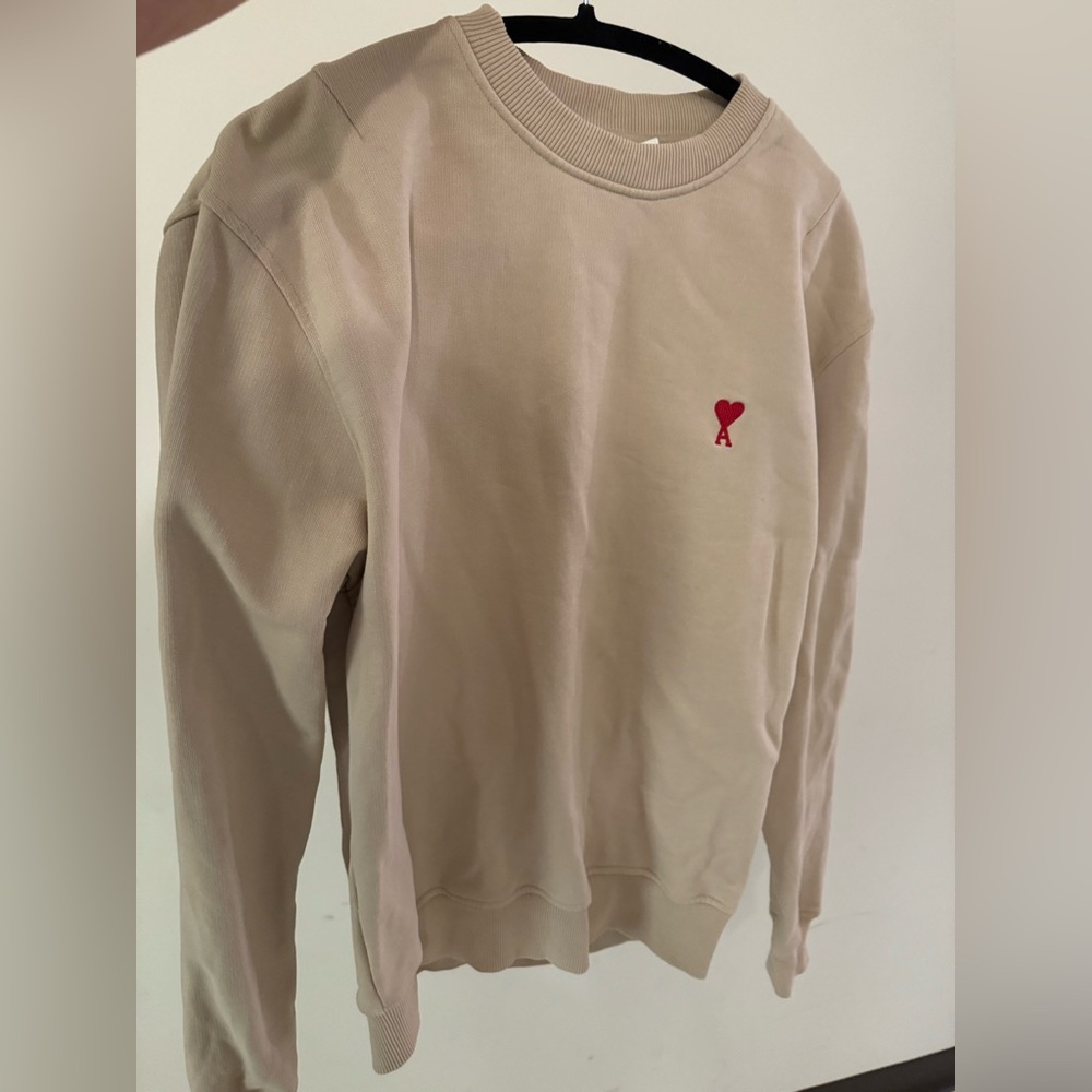 Ami beige Sweatshirt with Subtle Logo